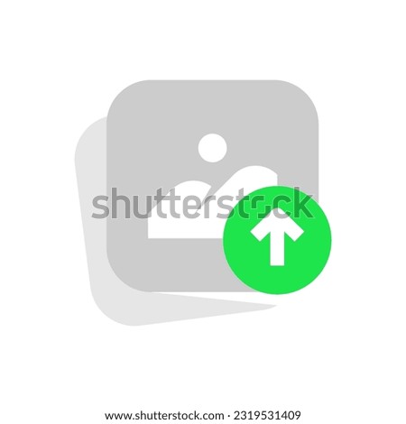 upload image button concept illustration glyph or filled icon design editable vector eps10