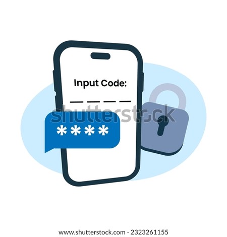 verification, otp one time password has been send, input code with smartphone concept illustration flat design vector eps10. modern graphic element for landing page, empty state ui, infographic, icon