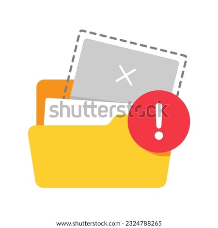 incomplete documents or data concept illustration flat design vector eps10. simple and modern graphic element for landing page ui, infographic, icon, pop up message information