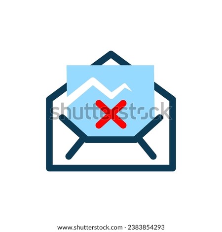 Failed to send message concept illustration line icon design vector
