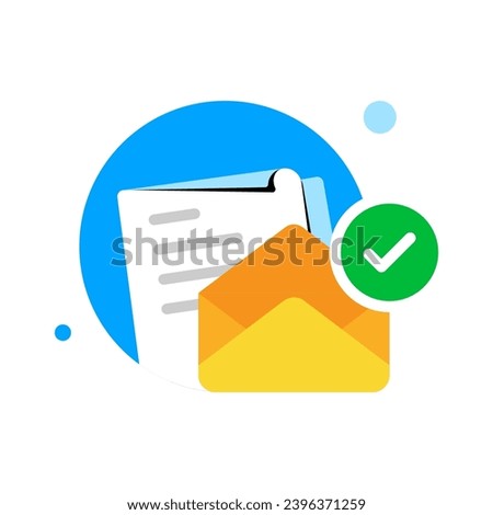 already done, all email message notification has been read concept illustration flat design vector. simple modern graphic element for empty state ui, infographic, icon