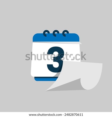 change of date on the calendar, number of days left concept illustration flat design. simple modern graphic element for empty state ui, infographic, icon