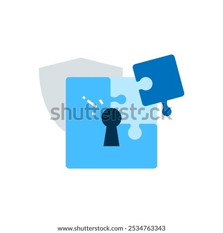 illustration of a shield, add or update authentication and security methods. Ideal for UI design apps or websites focused on enhancing user protection, password updates, or enabling multi factor