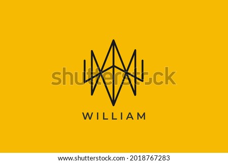 logo name William , usable logo design for private logo, business name card web icon, social media icon