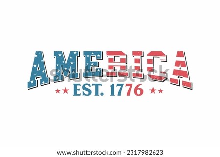 America 1776 Sublimation 4th July T shirt design