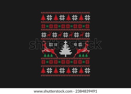  Ugly Christmas Sweater Sublimation Pattern Design