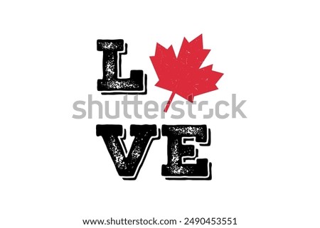 Love Canada Day T Shirt Design
