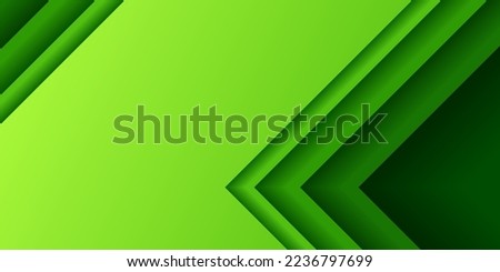 Green paper cut right triangle. Gradient abstract background. Design element for template, card, cover, banner, poster, backdrop, wall. Vector illustration.