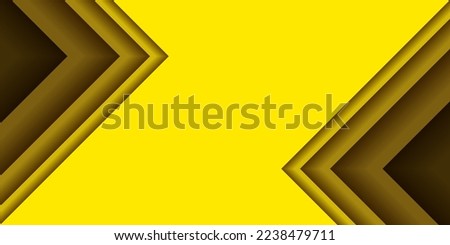 Yellow paper cut right triangle. Gradient abstract background. Design element for template, card, cover, banner, poster, backdrop, wall. Vector illustration.