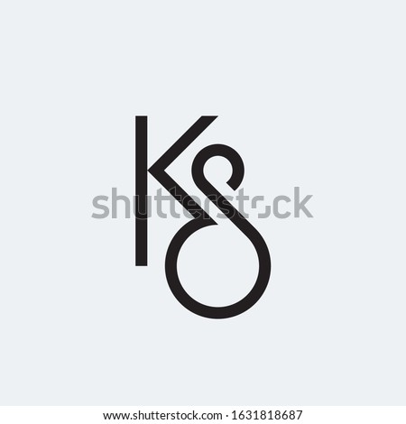 K & S monogram typographic logo. Stock fotó © 