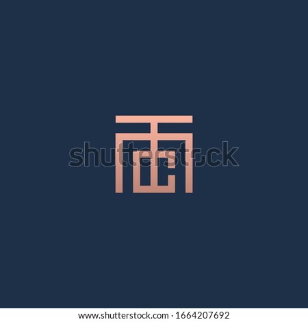 TMC monogram logo in square shape