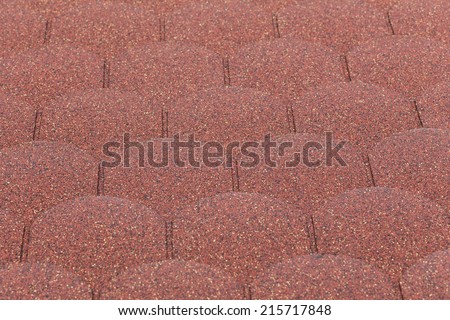 Red asphalt shingle