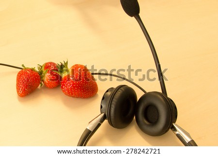 Vitamins at work - a healthy snack strawberries