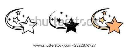  Shooting Star Icon, A captivating icon representing a shooting star, symbolizing beauty, magic, and fleeting moments.