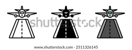  Airfield Icon, A designated area for aircraft operations, including runways, taxiways, and aprons, primarily for takeoff and landing.