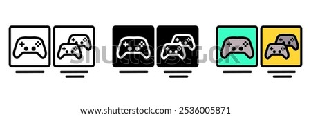 Game Mode Icon, The different styles of gameplay available, such as solo, co-op, campaign, or competitive modes, catering to various player preferences.