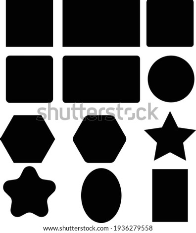 Useful Geometric Shapes, Black color

