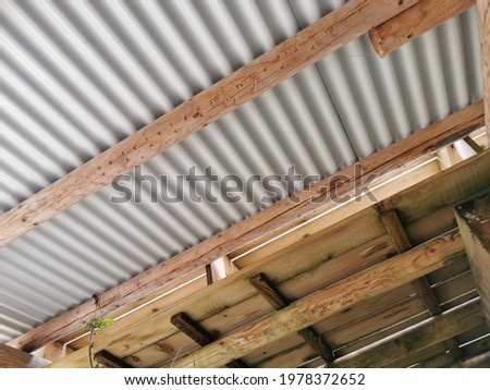 Similar – Image, Stock Photo Corrugated roof panels