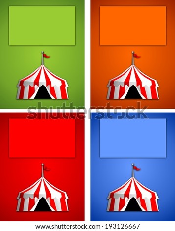 Circus Tent sign with background