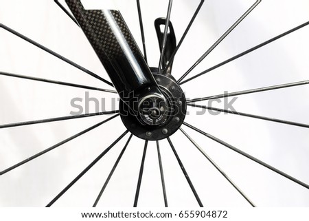 Similar – Image, Stock Photo Front wheels, spokes and forks of a couple vintage bicycles