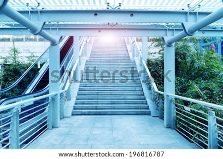 modern urban city architectural platform bridge