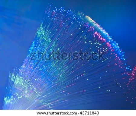 technology background, Bunch of green red fibre optics more in my portfolio