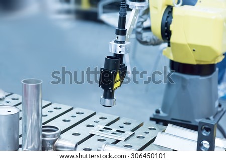 CNC wire cut machine cutting metal