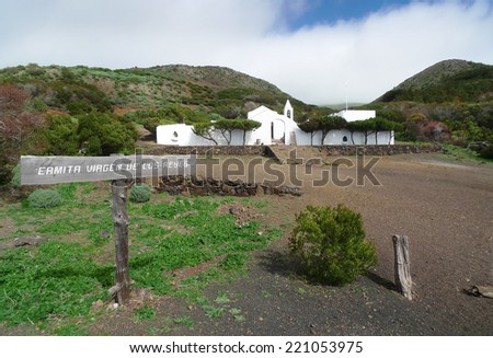 Ermita Virgen de los Reyes in El Hierro, Canary Islands, Spain. The church is the starting point of the pilgrimage route Camino de la Virgen, where all four years takes place a famous procession.