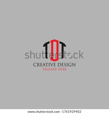 Abstract Letter TDT logo design template.