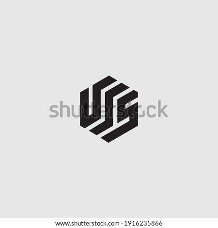 unique uss letter logo design.