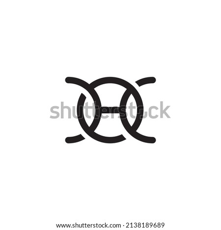 DOC initials company logo design line illustration vector template