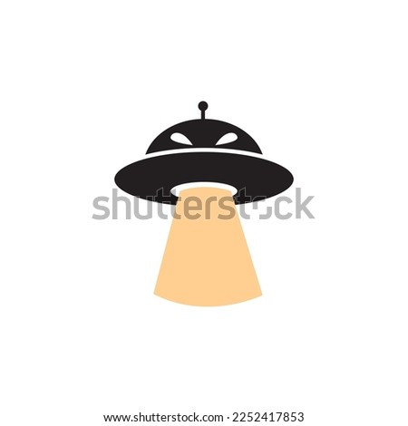 UFO icon logo template illustration design vector