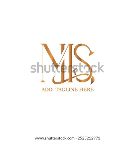 MLS logo initial design abstract vector typography