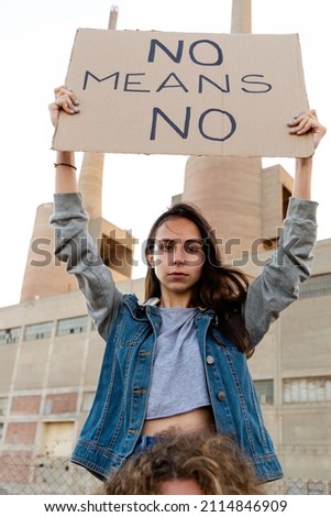 Similar – Image, Stock Photo NO means NO | Written