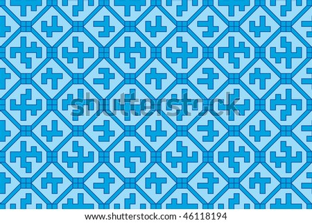 Seamless Blue Geometric Pattern. Stock Vector 100206506 : Shutterstock