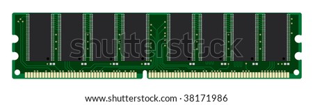 random access memory on white