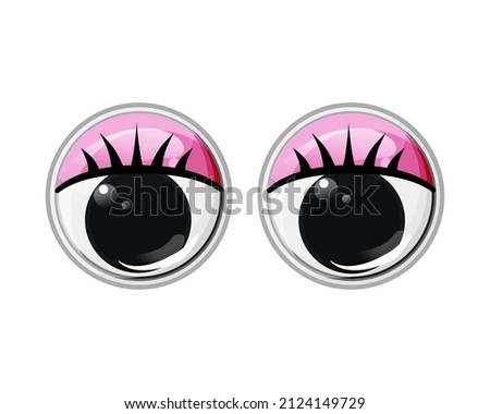 Similar – Image, Stock Photo Wobbly eyes that look at the word boo; Halloween, fear, fright