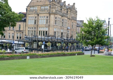 HARROAGTE, UK - AUGUST, 23 2015 - The famous Bettys tea rooms in Harrogate, Yorkshire, UK