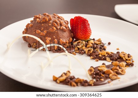 Chocolate Mousse Cake:An delicious chocolate mousse mini cake at Rawan Cake In Amman,Jordan on April 2015