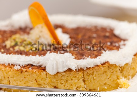 Apple and Orange Cake:An delicious apple and orange zest cake.In Amman,Jordan on May 2015