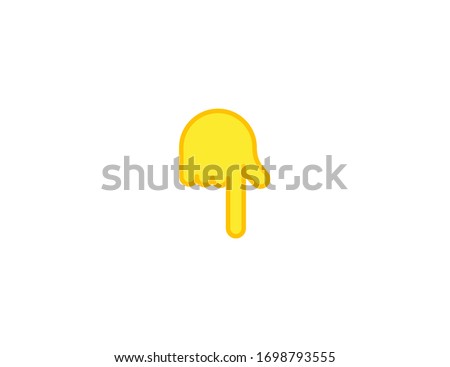 Backhand Index Pointing Down Vector icon. Direction Hand Gesture Emoticon