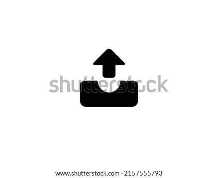 Outbox Tray isolated vector illustration icon. Mail outbox emoji illustration icon
