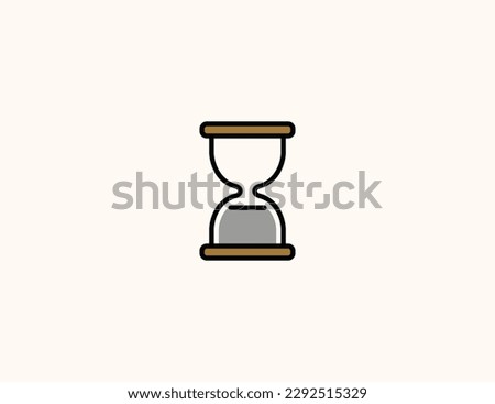 Hourglass Done vector icon. Isolated Hourglass symbol flat illustration - Vector
