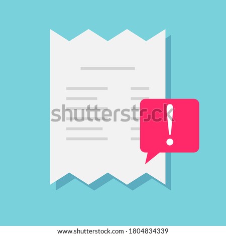 Payment due or fraud icon vector notice reminder symbol, financial important deadline pay expiration notification message, urgent expired overdue bill receipt invoice flat cartoon illustration