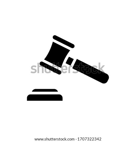 judge hammer icon vector design template