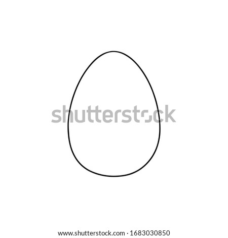 Easter egg. contour egg  isolated on a white background.