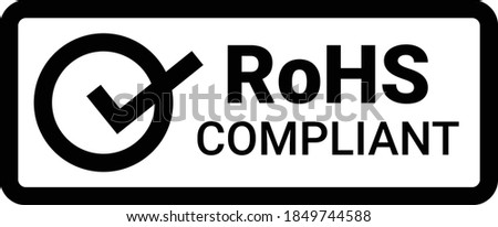 RoHS compliant symbol on white. Stock vector icon