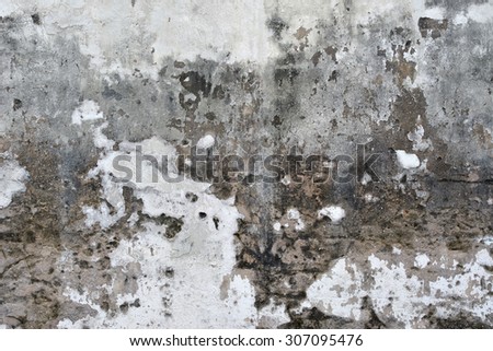 Old plaster walls in vintage style. Texture of damaged brick wall