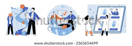 Business deal. Vector illustration. Finance plays critical role in business operations and growth Contracts ensure terms agreement are legally binding Jobs provide opportunities for individuals