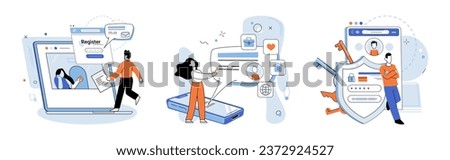 Account login. Vector illustration. The lock symbol symbolizes security and protection login page Two-factor authentication adds extra layer security to login process The login interface should